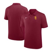 USC Trojans Men's Nike Cardinal SC Interlock Dri-FIT Coaches Striped Victory Polo